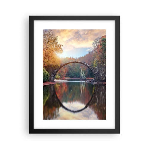 Poster in een zwarte lijst - Aan de andere kant van de spiegel - 30x40 cm