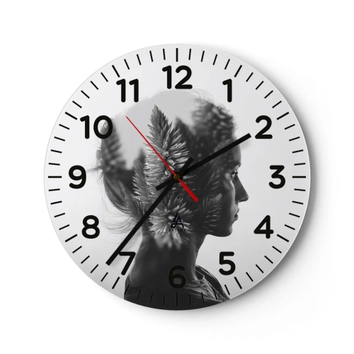 Wandklok - Klok - Vrouwe van het dennenbos - 40x40 cm