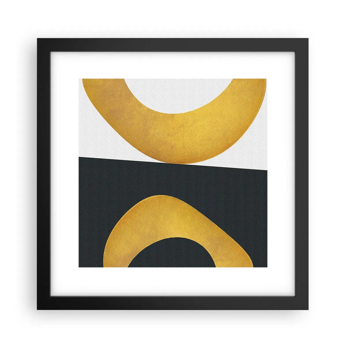 Poster in een zwarte lijst - Ten eerste: goud - 30x30 cm