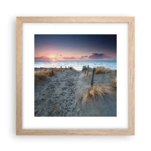 Een poster in een licht eiken lijst - Je liet een regenboog van licht stralend... - 30x30 cm