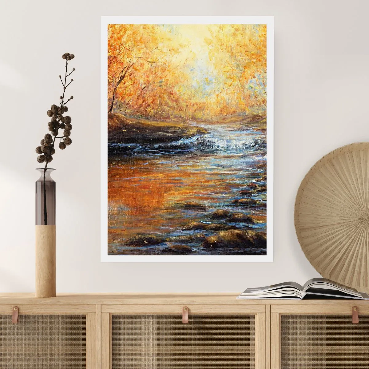 Poster - De gouden stroom - 40x50 cm