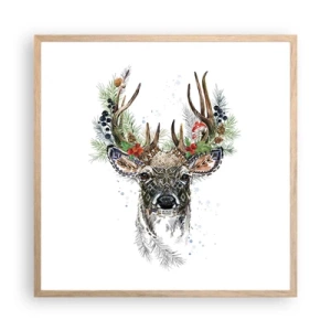 Een poster in een licht eiken lijst - In een feestelijk gewaad - 60x60 cm