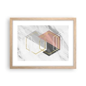 Een poster in een licht eiken lijst - Keten samenstelling - 40x30 cm