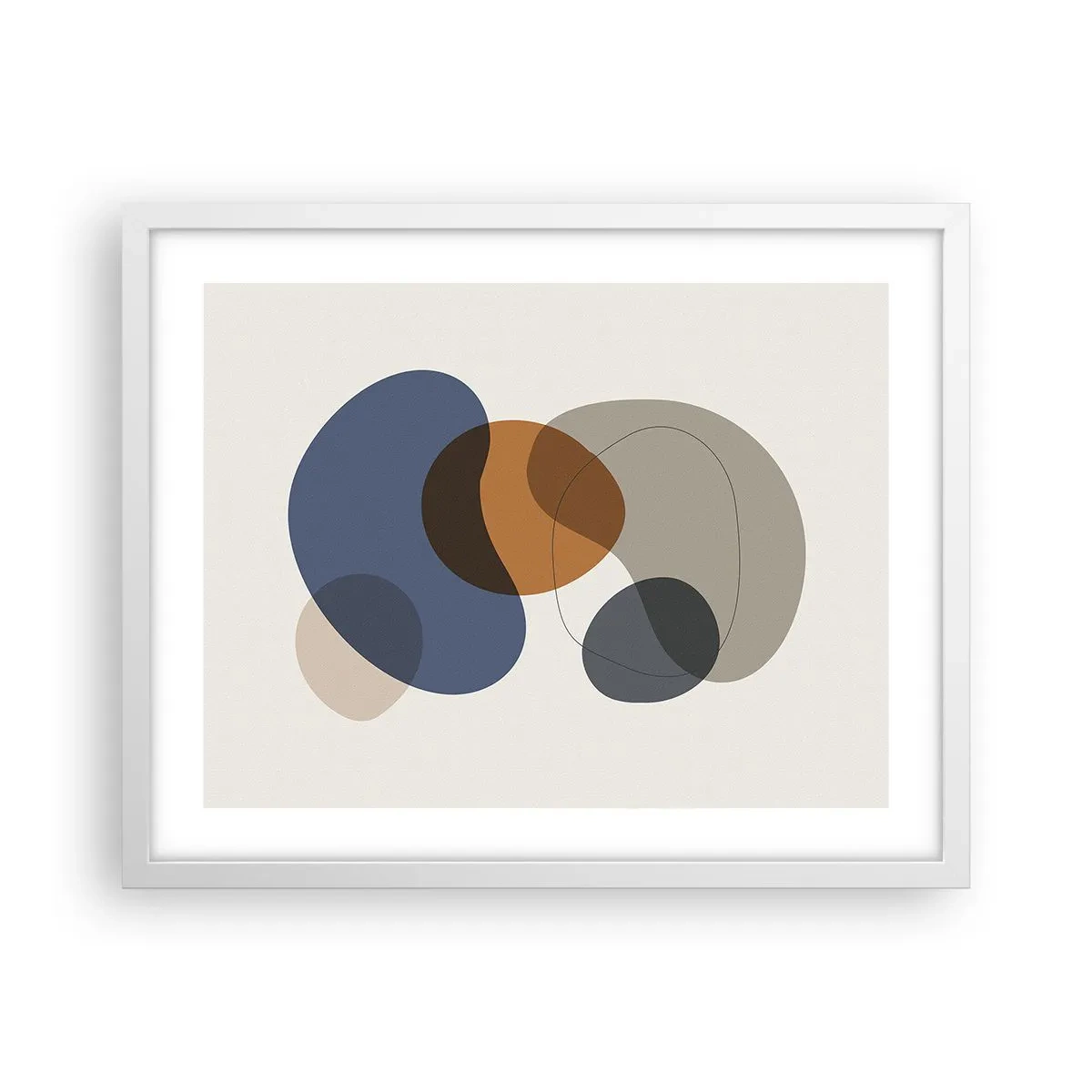 Poster in een witte lijst - Kleur druppels - 50x40 cm