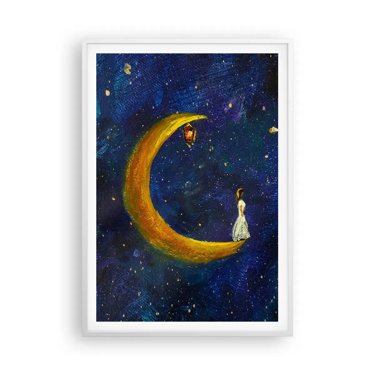 Poster in een witte lijst - De roep van de wereld - 70x100 cm