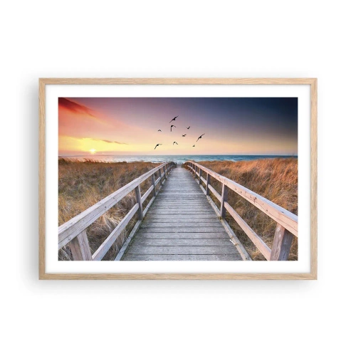 Een poster in een licht eiken lijst - De ruimte voor opvliegen - 70x50 cm