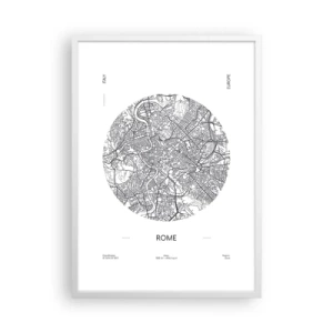Poster in een witte lijst - Anatomie van Rome - 50x70 cm