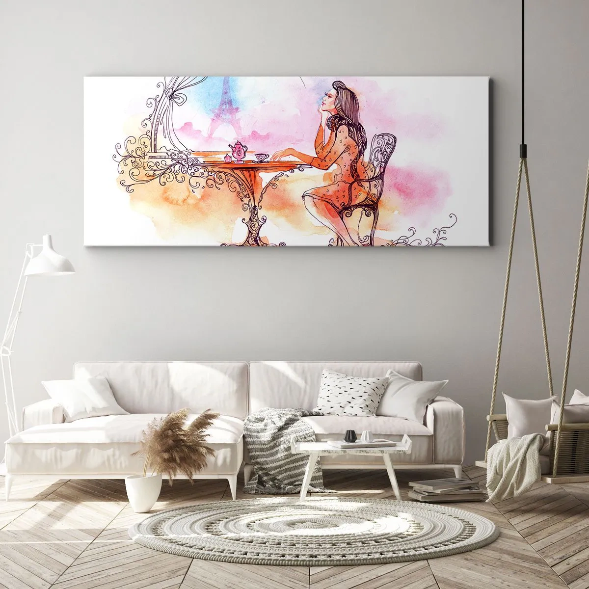 Schilderen op canvas - Parijse chic - 120x50 cm