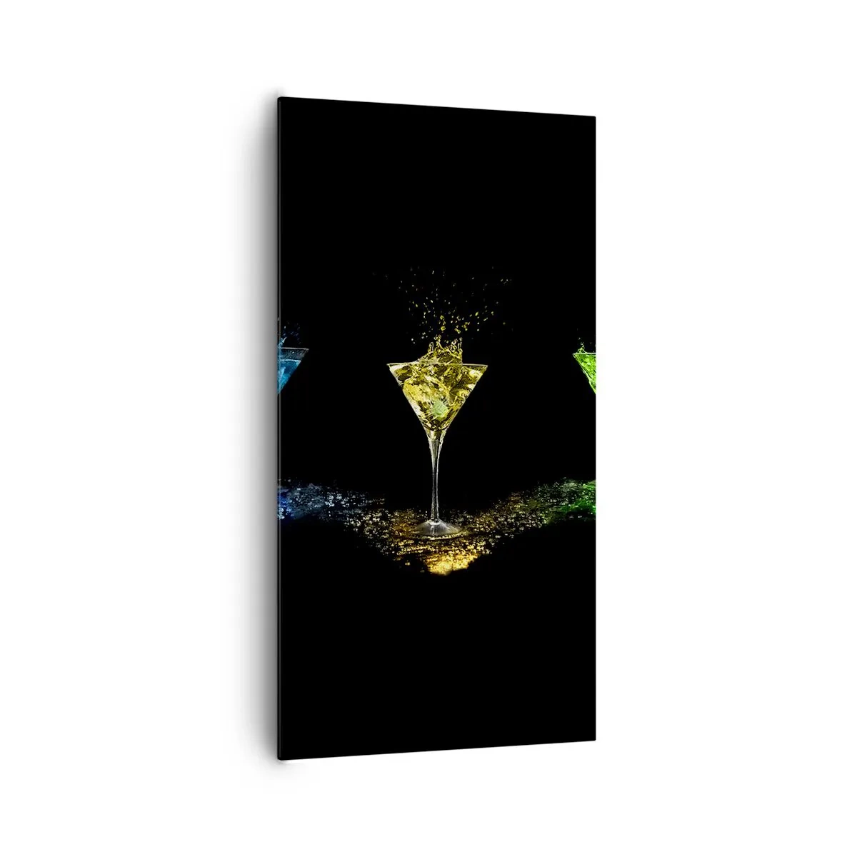 Schilderen op canvas - Kleuren van vreugde in kristalglas - 65x120 cm