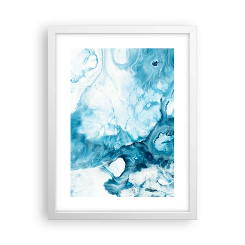 Poster in een witte lijst - Blauw Concert - 30x40 cm