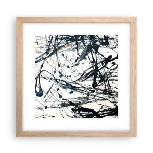 Een poster in een licht eiken lijst - Zin of geen zin? - 30x30 cm