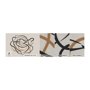 Fotobehang Monster Premium Sand - Alles ging mis - Boho, Abstractie, Lijnen - 100x30 cm