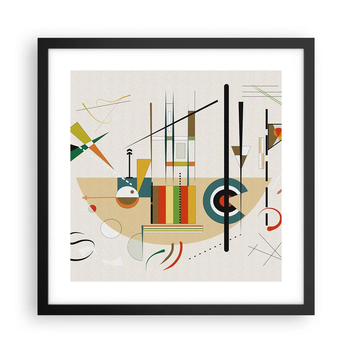 Poster in een zwarte lijst - En de wereld lacht - 40x40 cm