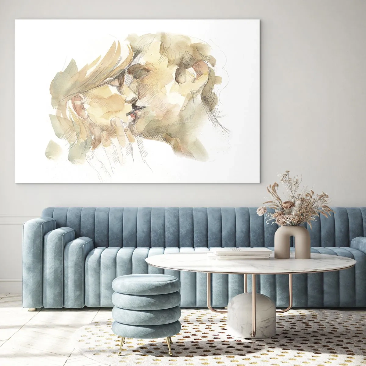 Schilderen op glas - De helft gevonden? - 120x80 cm