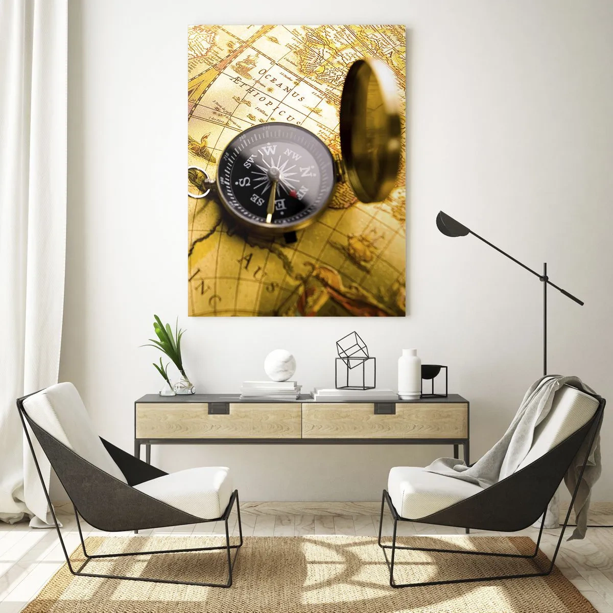 Schilderen op glas - Of misschien naar het einde van de wereld? - 50x70 cm