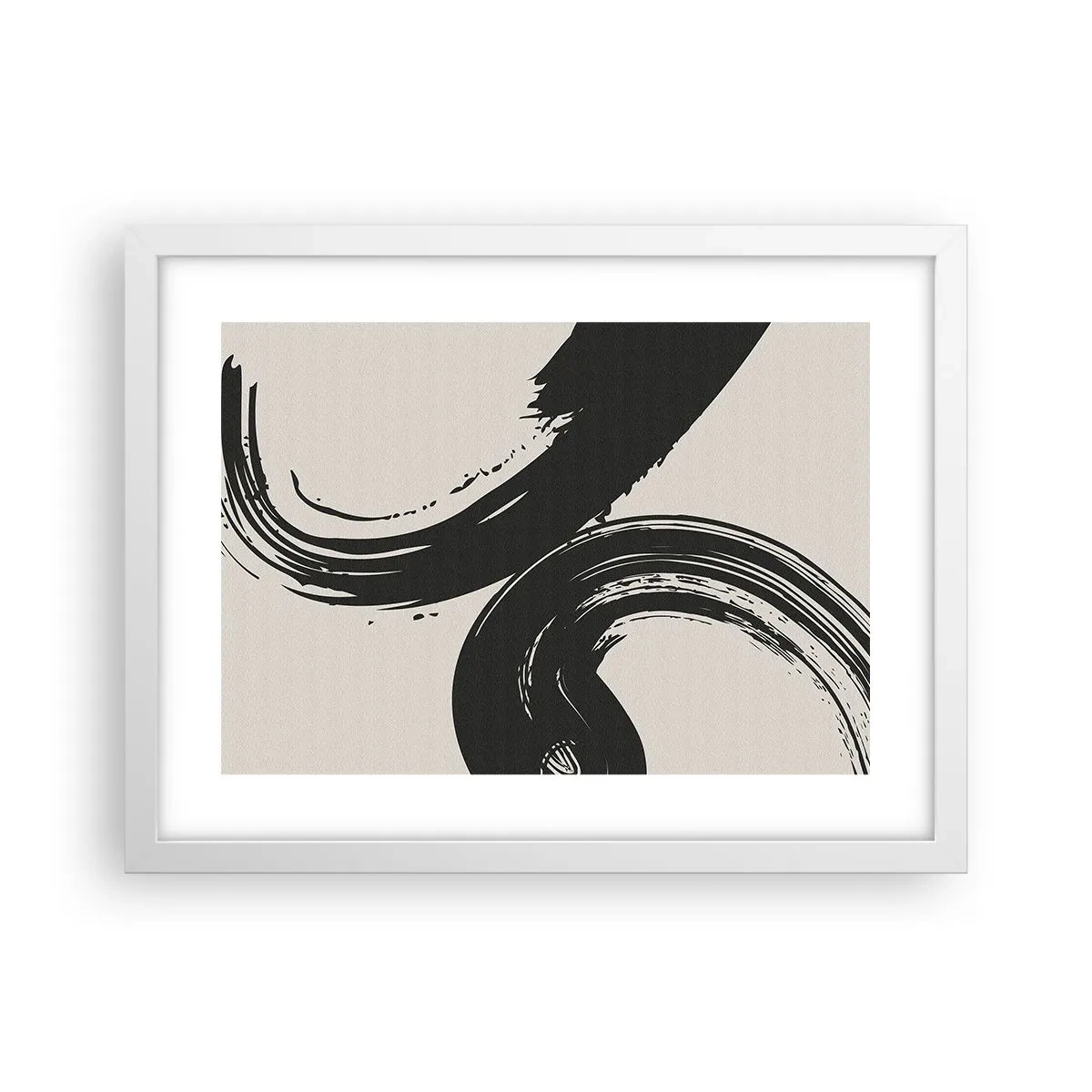 Poster in een witte lijst - Vegend en cirkevormig - 40x30 cm