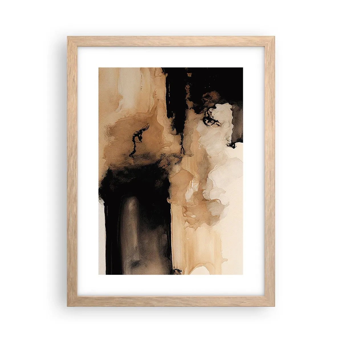 Een poster in een licht eiken lijst - Intrigerende abstractie - 30x40 cm