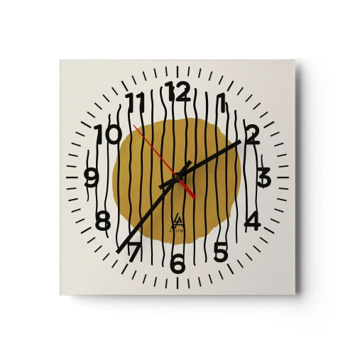 Wandklok - Klok - Abstractie trillend van warmte - 40x40 cm