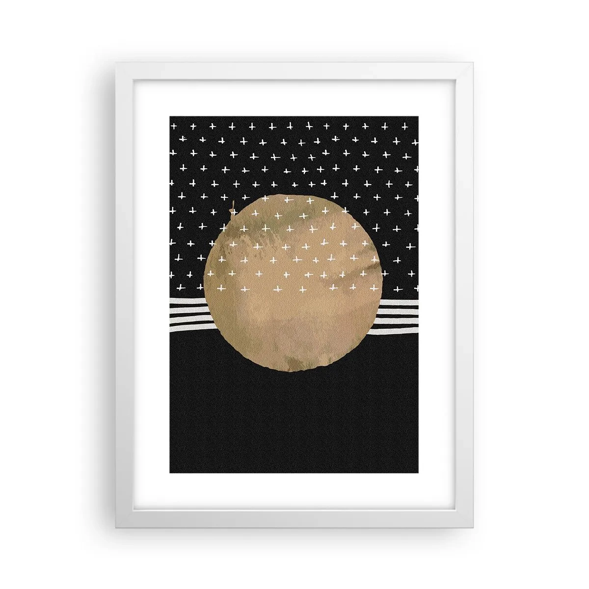 Poster in een witte lijst - Samenstelling: galaxy-vlag - 30x40 cm