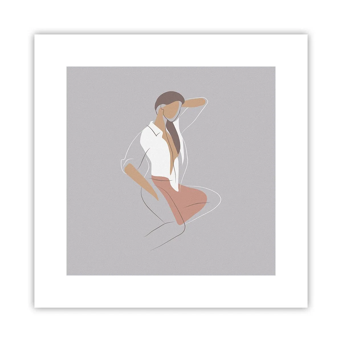 Poster - Omtrek van gracieusheid - 30x30 cm