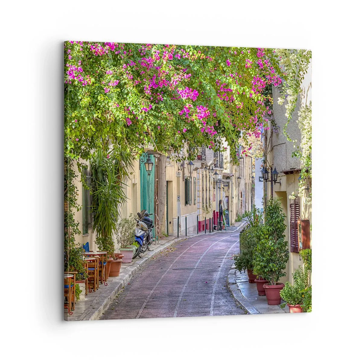 Schilderen op canvas - Bloeiende steeg - 60x60 cm