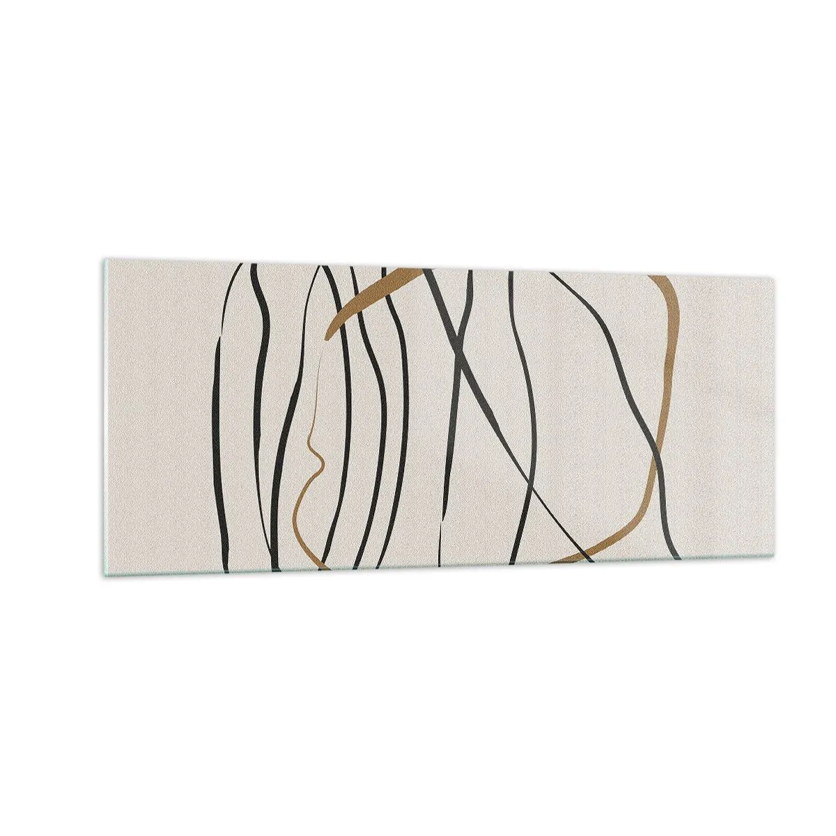 Schilderen op glas - Compositie – loopdans - 100x40 cm