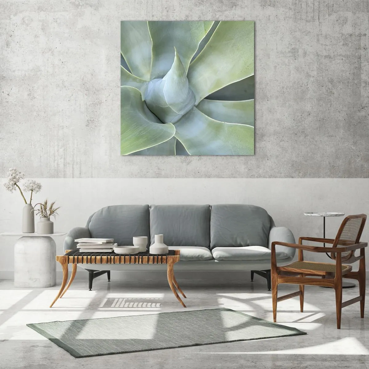 Schilderen op glas - De geboorte van groen - 70x70 cm