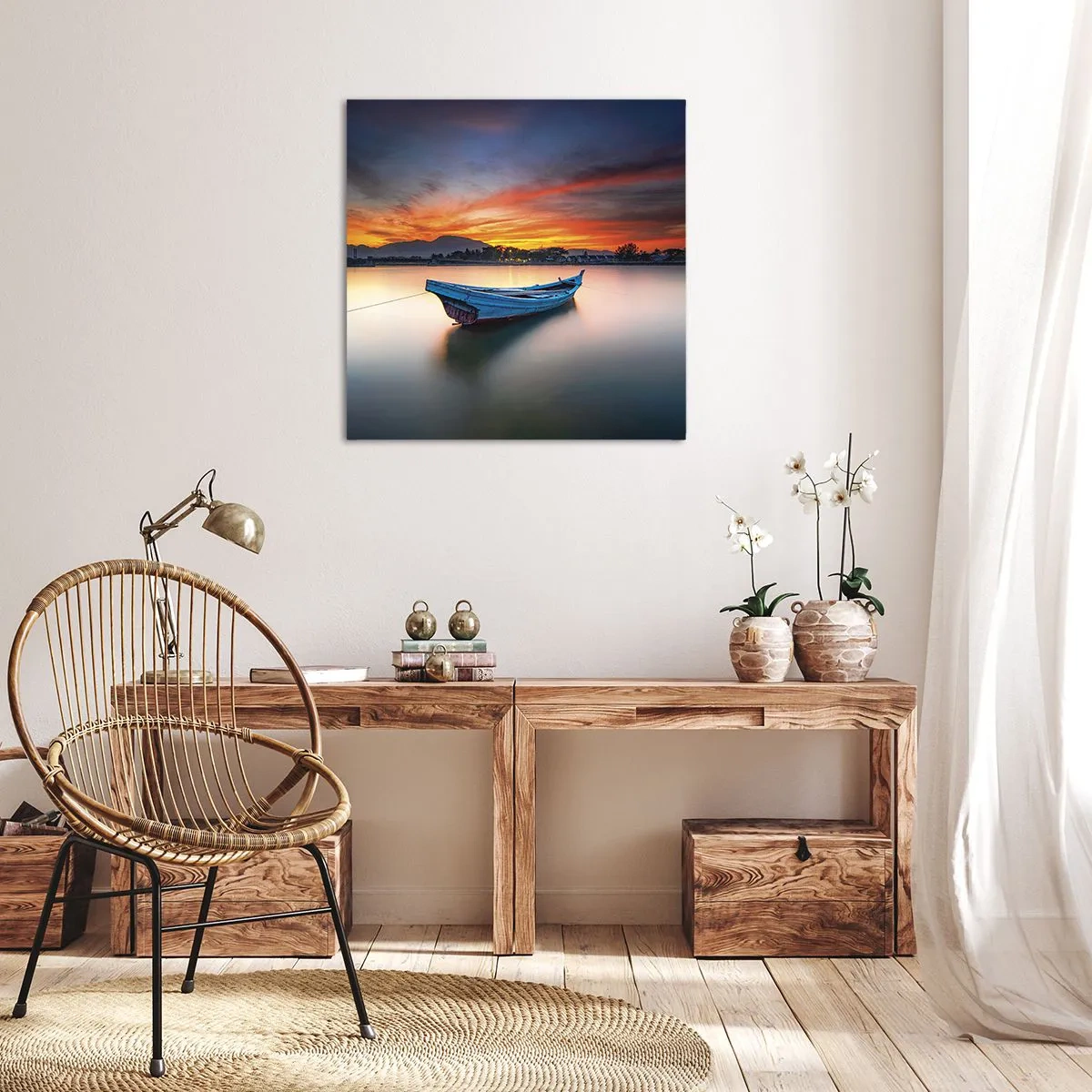 Schilderen op canvas - Een goede nacht komt eraan - 70x70 cm