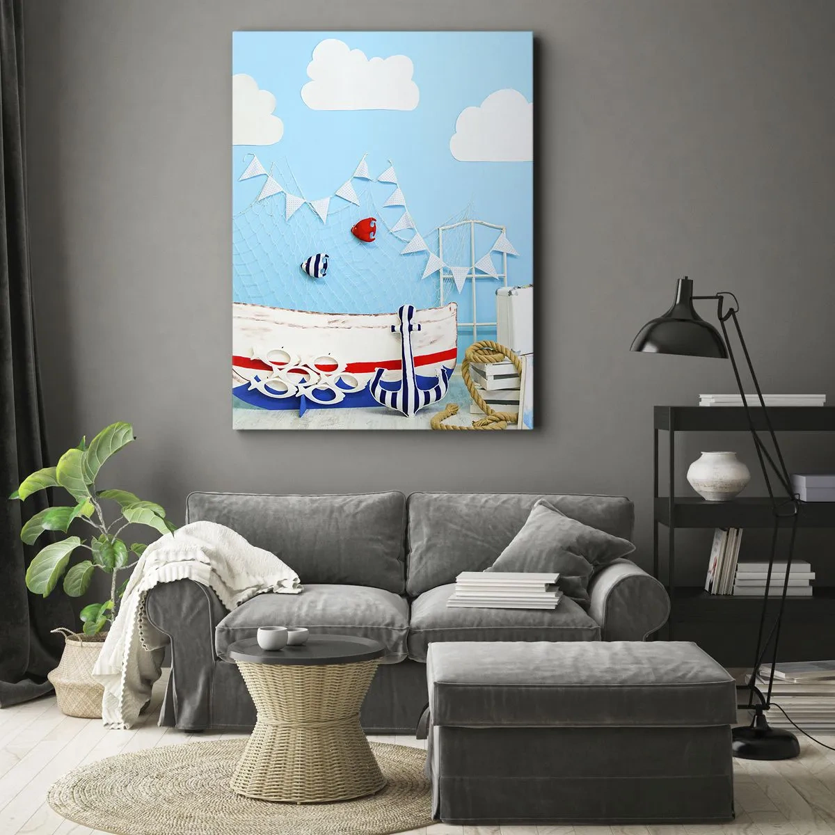 Schilderen op canvas - Het verlangen van een kind naar avontuur - 50x70 cm