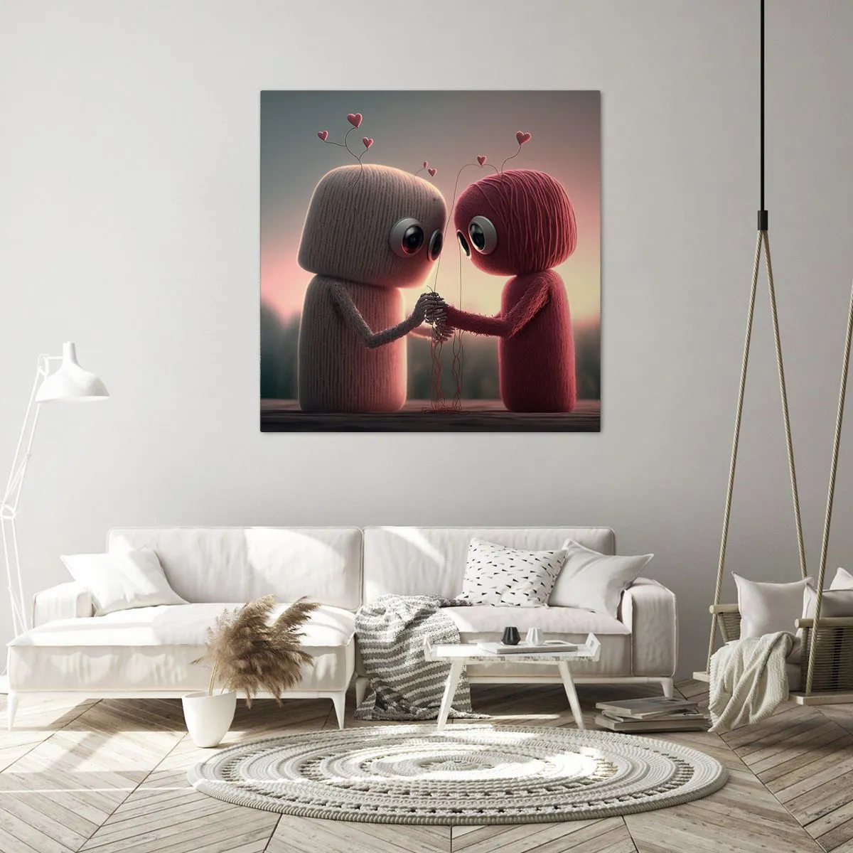 Schilderen op canvas - Iedereen mag liefhebben - 60x60 cm