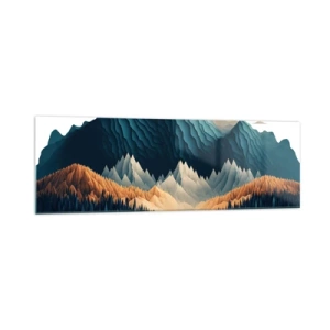 Schilderen op glas - Perfect berglandschap - 160x50 cm