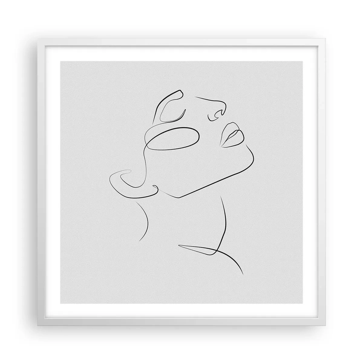 Poster in een witte lijst - De wendingen van dromen - 60x60 cm
