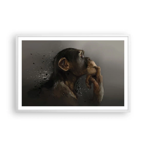 Poster in een witte lijst - Zeker een denker - 91x61 cm