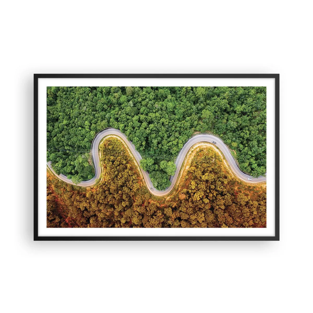 Poster in een zwarte lijst - Grenzen en doorbraken - 91x61 cm