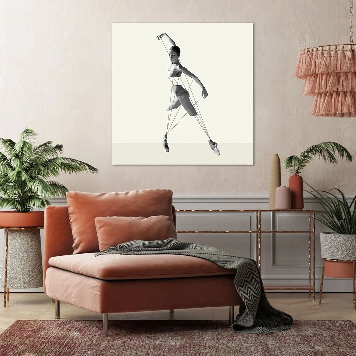 Schilderen op canvas - In het theater van de wereld - 70x70 cm