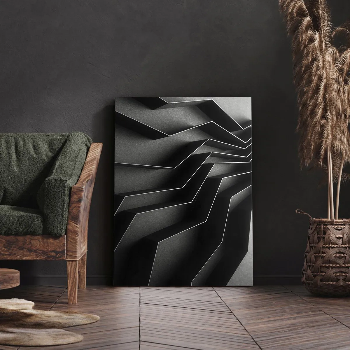 Schilderen op canvas - Ruimtelijke orde - 80x120 cm