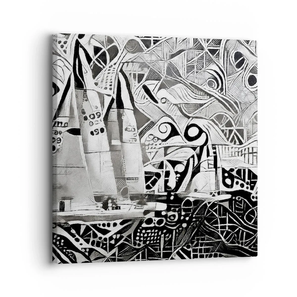 Schilderen op canvas - Tussen de golven - 30x30 cm