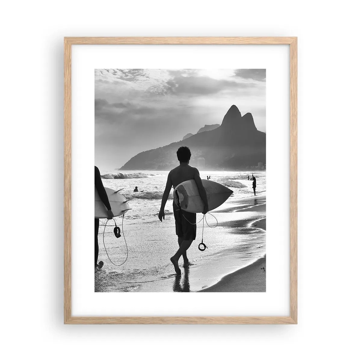 Een poster in een licht eiken lijst - Enkele golf samba - 40x50 cm