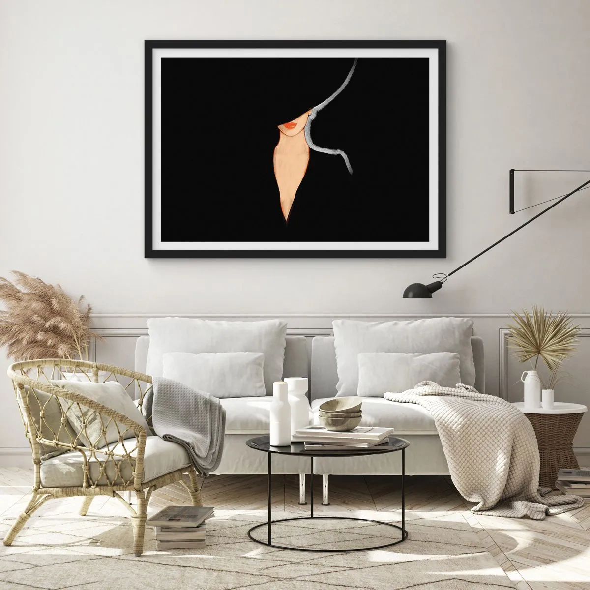 Poster in een zwarte lijst - Elegantie en stijl - 70x50 cm