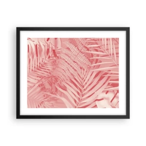 Poster in een zwarte lijst - Roze concept - 50x40 cm