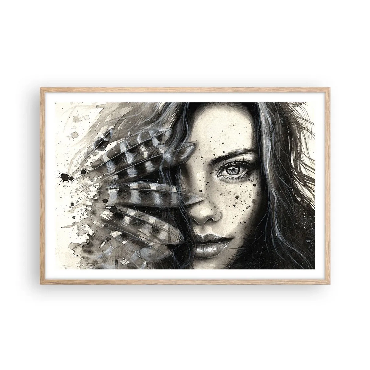 Een poster in een licht eiken lijst - Wilde schoonheid - 91x61 cm