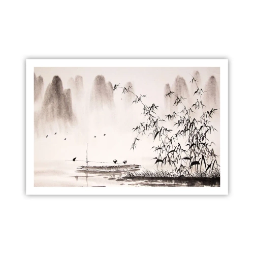 Poster - De stilte van de rijstvelden - 91x61 cm