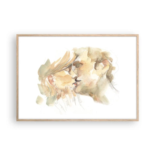 Een poster in een licht eiken lijst - De helft gevonden? - 100x70 cm