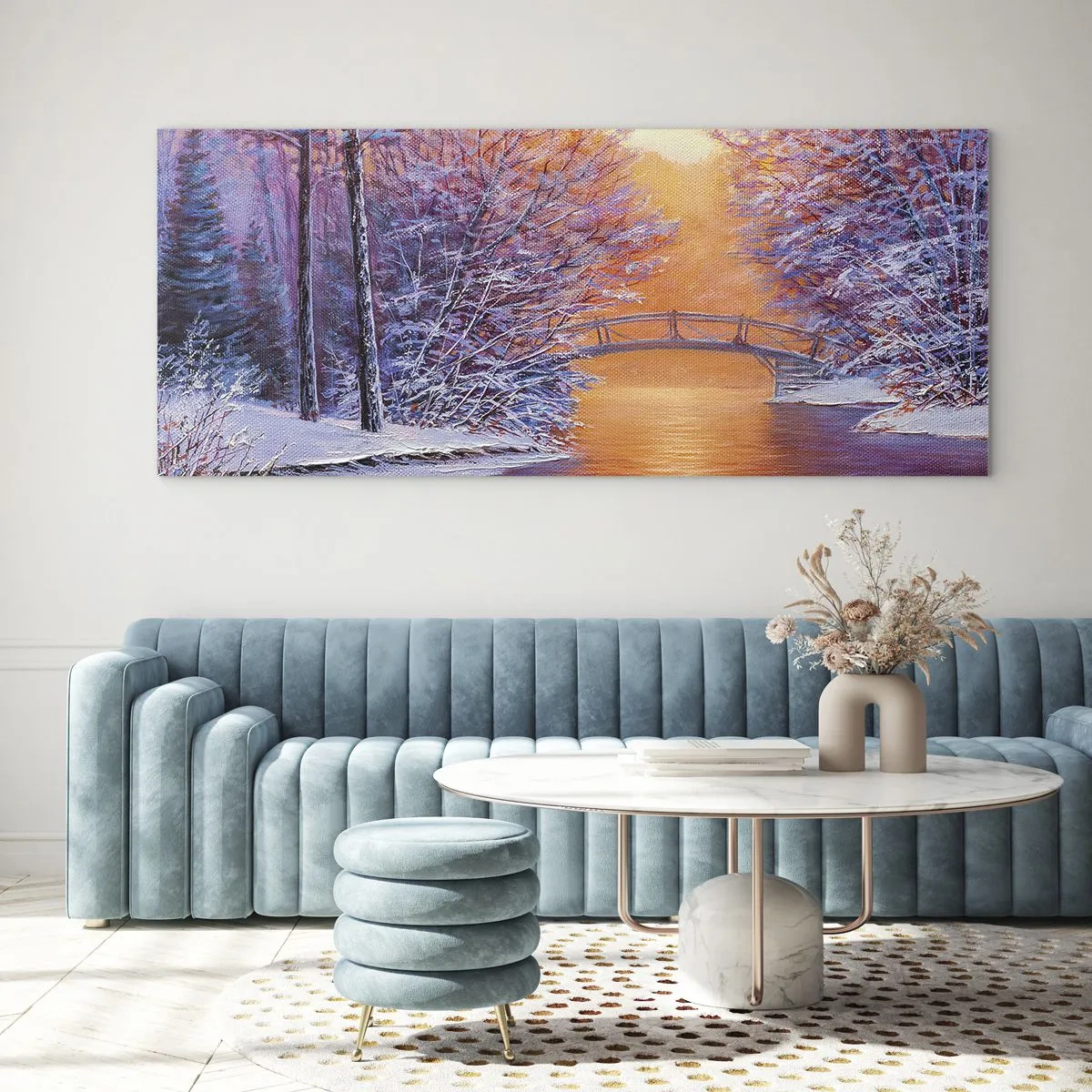 Schilderen op glas - Laten we elkaar hier ontmoeten - 120x50 cm