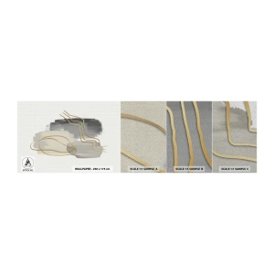 Fotobehang Monster Premium Sand - Duur en beweging - Abstractie, Deel, Goud - 100x30 cm