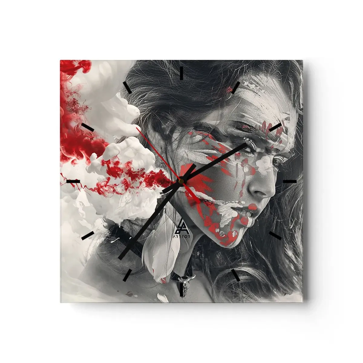 Wandklok - Klok - In de dampen van absurditeit - 40x40 cm