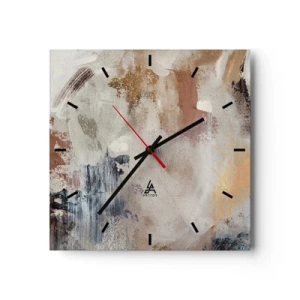 Wandklok - Klok - Mistige abstractie - 40x40 cm