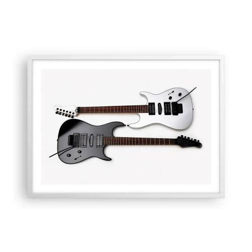 Poster in een witte lijst - Harmonie van vormen - 70x50 cm