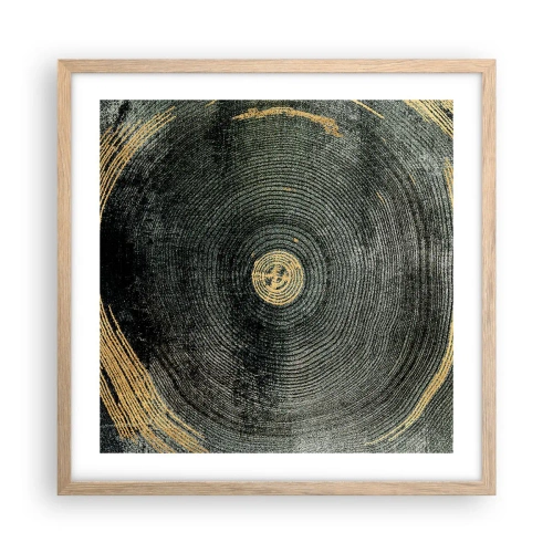 Een poster in een licht eiken lijst - Veranderen en zijn - 50x50 cm