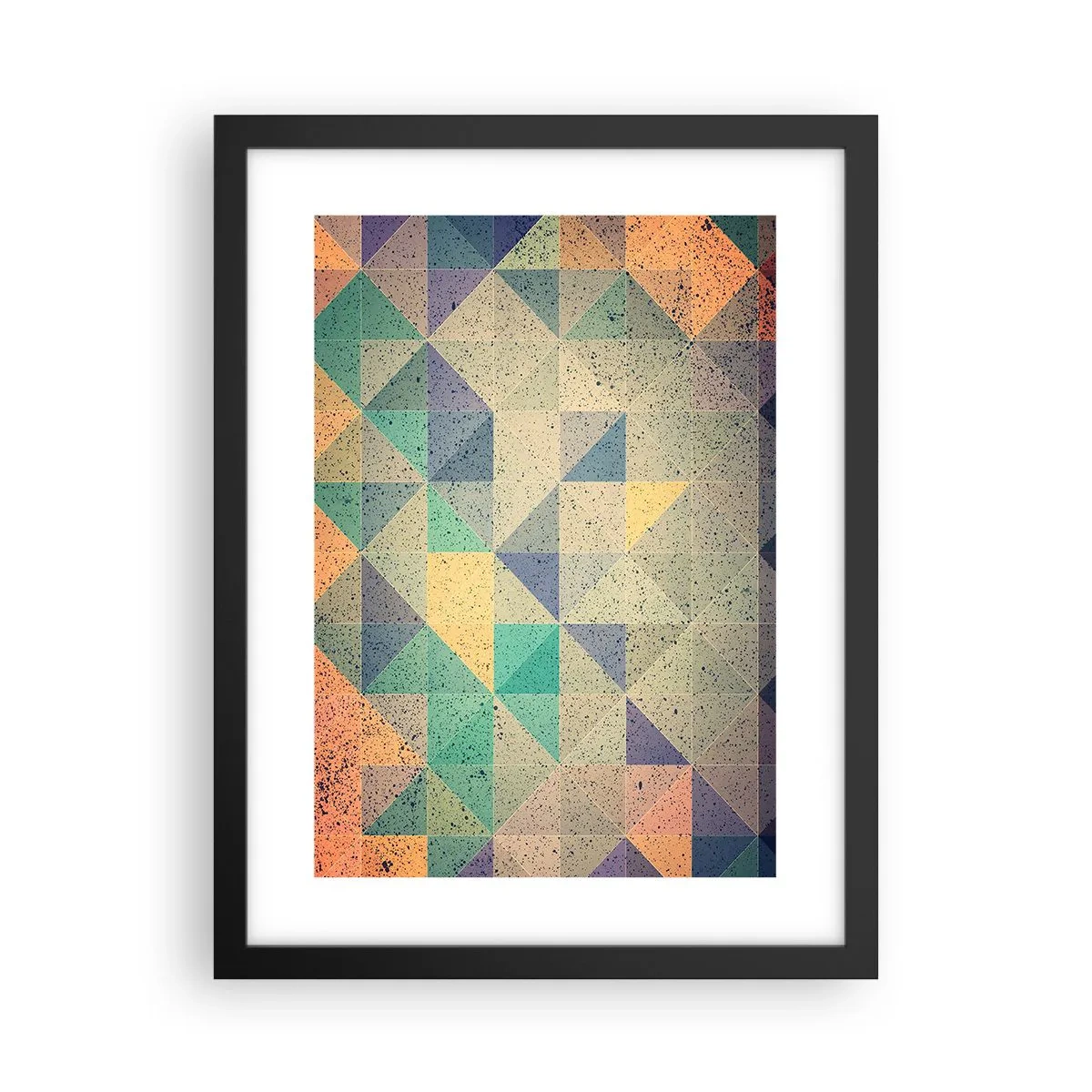 Poster in een zwarte lijst - Republiek van driehoeken - 30x40 cm